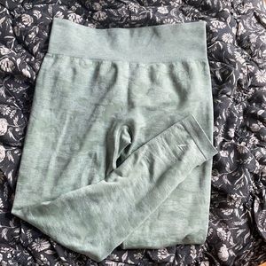Gymshark Camo Seamless Leggings - Sage Green Sz L